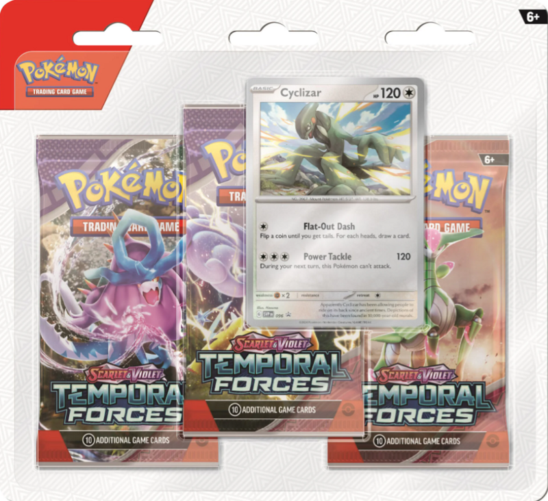 Pokemon SV5 Temporal Forces 3-Pack Blister (PRE-ORDER) - Premier Trading Cards