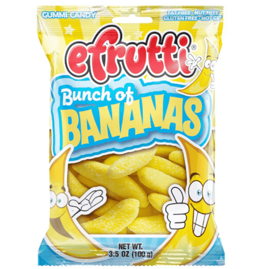 E-Frutti Bunch Of Bananas Gummy Candy (3.5oz bag) - Premier Trading Cards