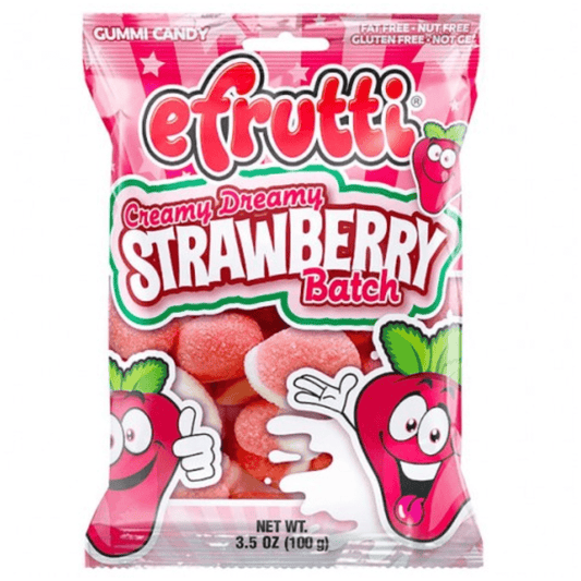 E-Frutti Creamy Dreamy Strawberry Batch Gummy Candy (3.5oz Bag) - Premier Trading Cards