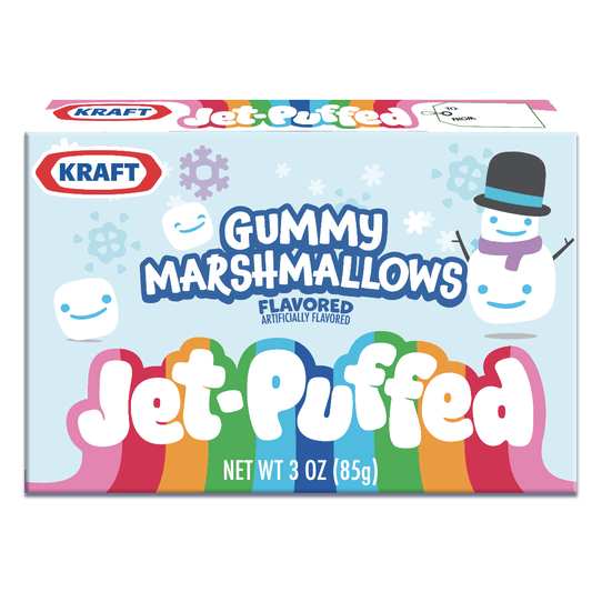 Jet-Puffed Gummy Marshmallows (3oz Theater Box) - Premier Trading Cards