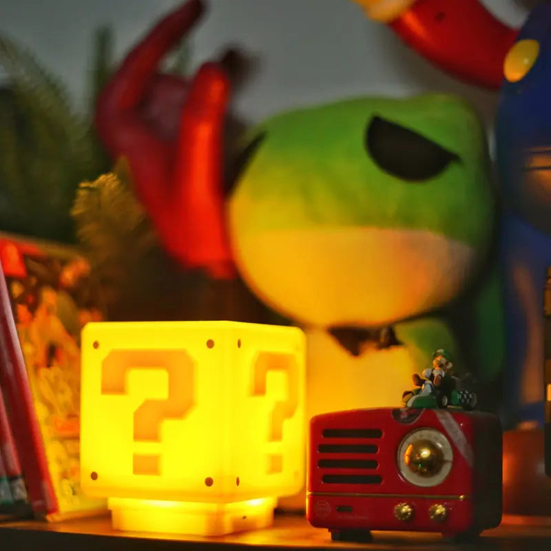 Mario "?" Cube Bedroom Bedside Lamp Home