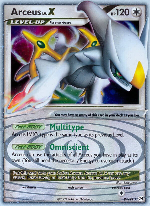 Arceus Lv. X - 94/99 - Ultra Rare - Premier Trading Cards