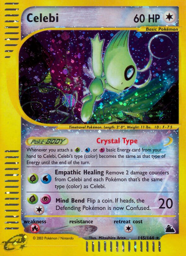 Celebi - 145/144 - Holo Rare Reverse Holo - Premier Trading Cards