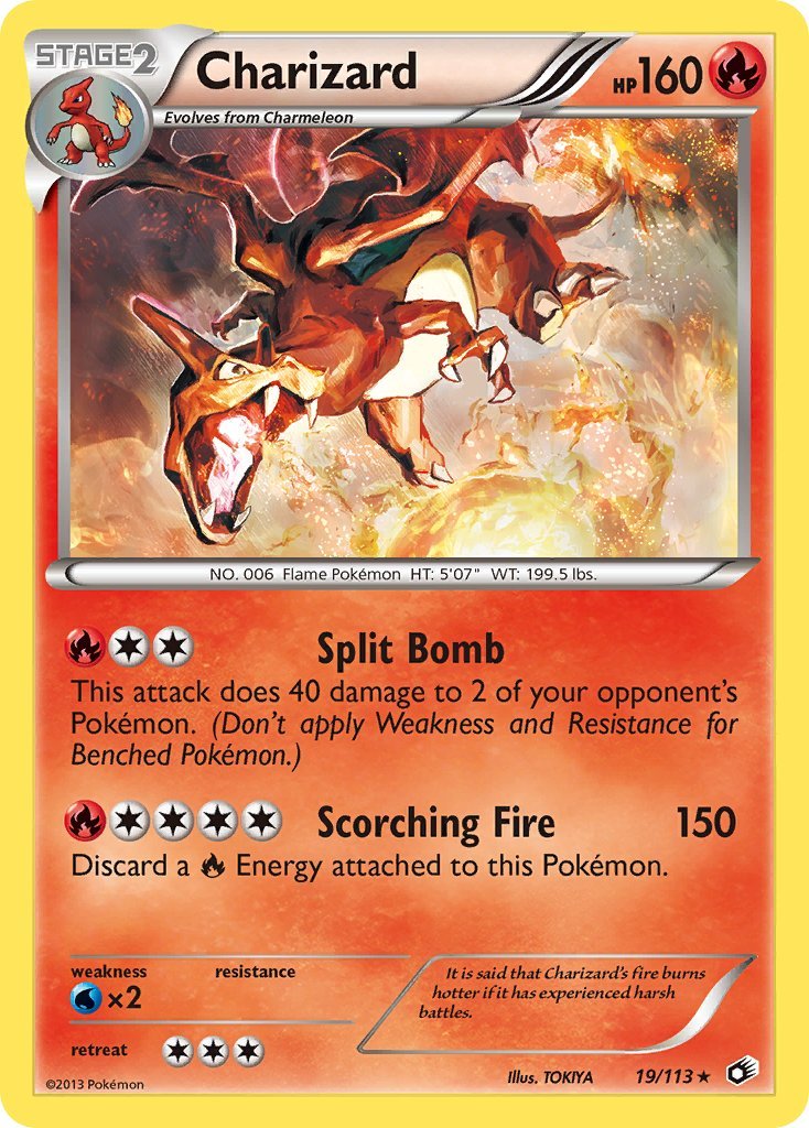 Charizard - 19/113 - Holo Rare Reverse Holo - Premier Trading Cards