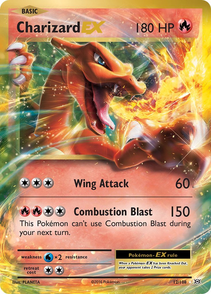 Charizard EX - 12/108 - Ultra Rare - Premier Trading Cards