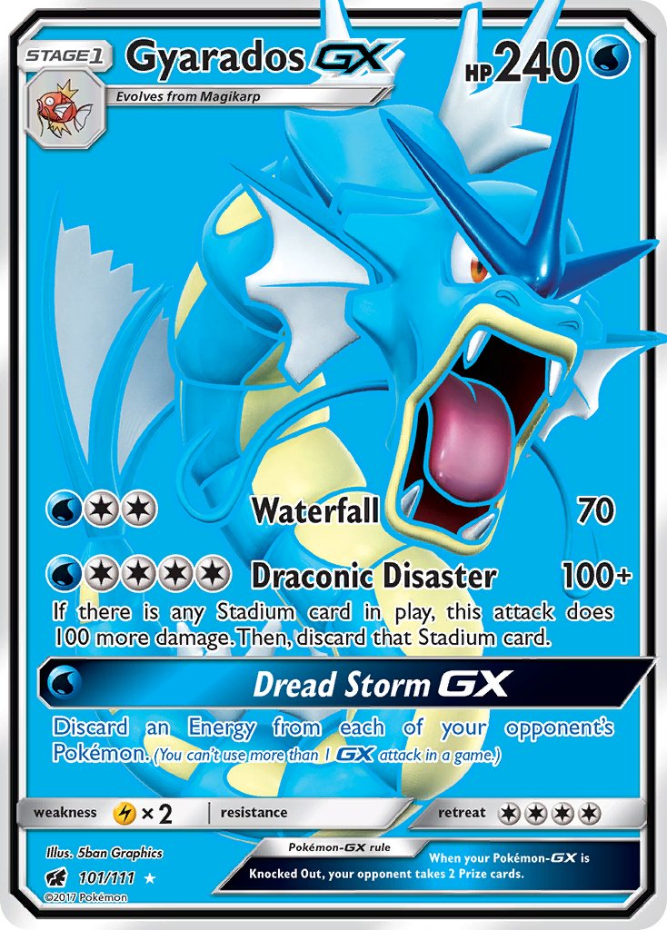 Gyarados GX - 101/111 - Mint Condition