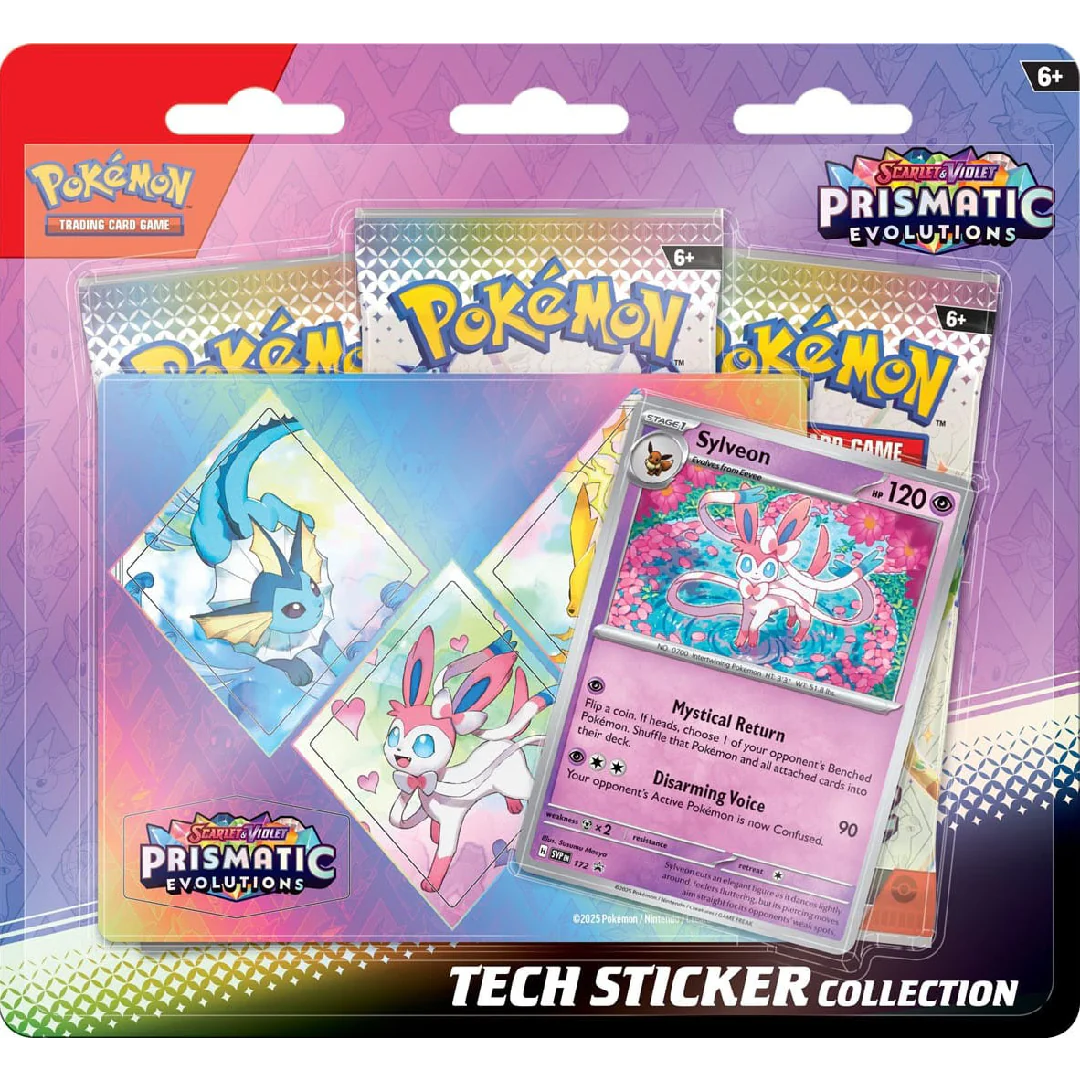 Pokemon Prismatic Evolutions Tech Sticker Collection (Pre-Order)