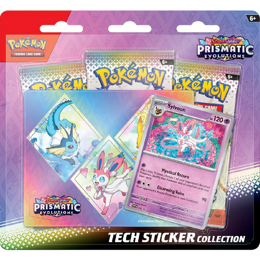 Pokemon Prismatic Evolutions Tech Sticker Collection (Pre-Order)