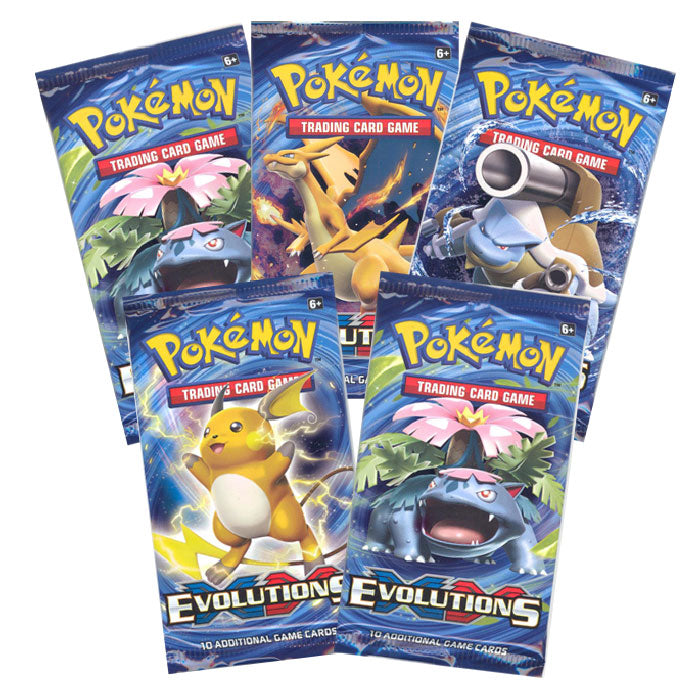 Pokémon TCG: SPANISH purchases XY Evolutions booster packs. LOT OF 10 packs!! Evoluciones