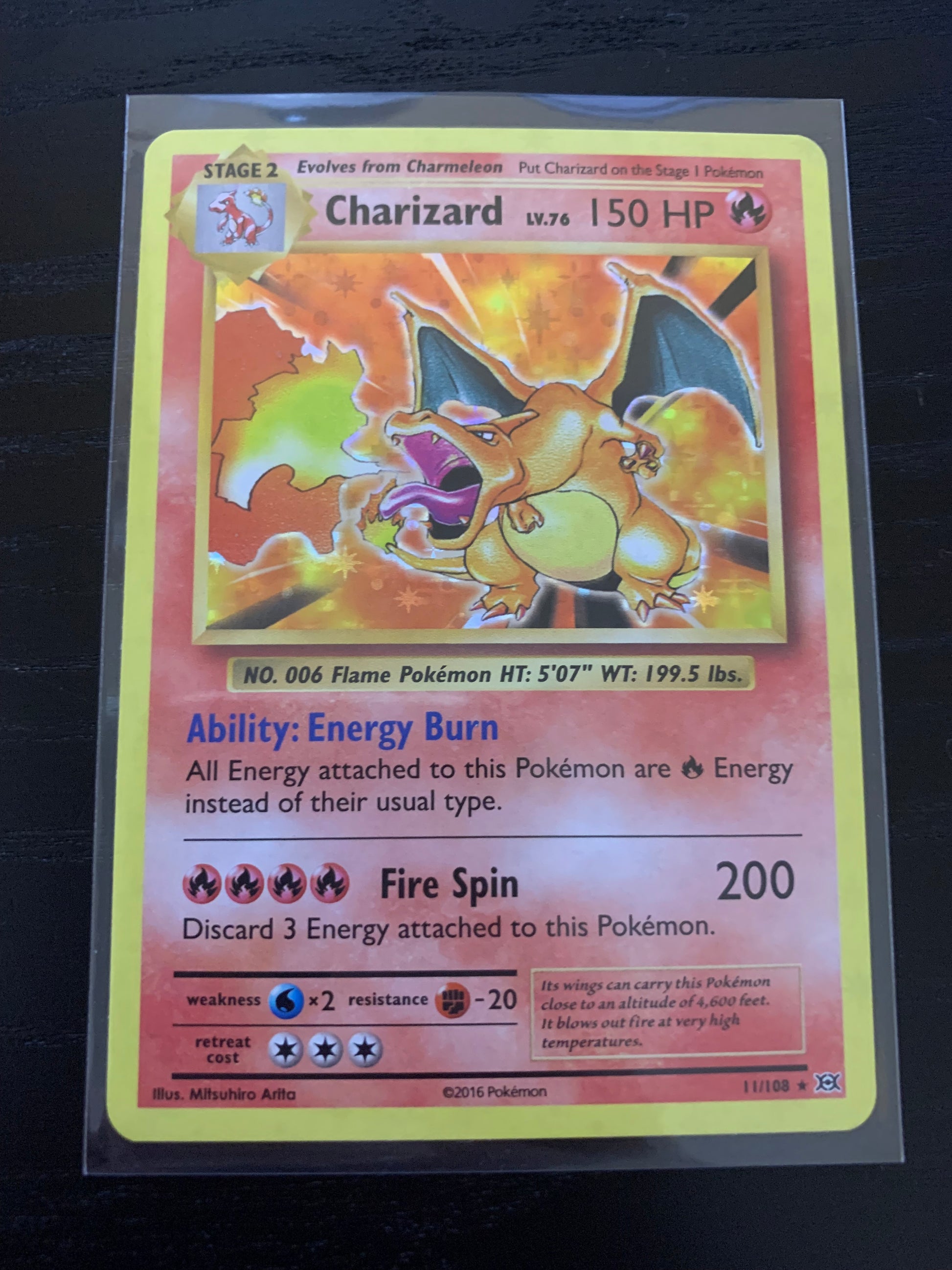 Charizard - 11/108 - Holo Rare - Premier Trading Cards